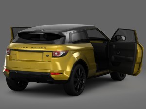 range rover evoque sicilian yellow limited edition 2013 3D-Modell