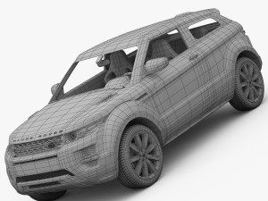 range rover evoque sicilian yellow limited edition 2013 3D-Modell