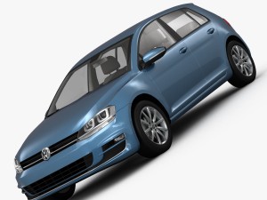 volkswagen golf 7 5-door 2013 3D Model