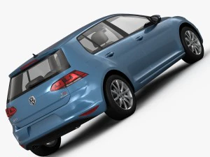 volkswagen golf 7 5-door 2013 3D Model