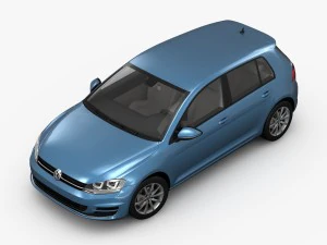 volkswagen golf 7 5-door 2013 3D Model