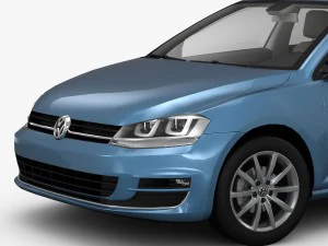 volkswagen golf 7 5-door 2013 3D Model