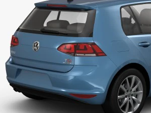 volkswagen golf 7 5-door 2013 3D Model