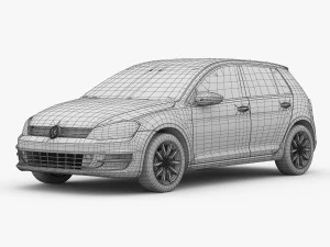 volkswagen golf 7 5-door 2013 3D Model