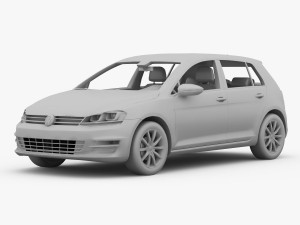 volkswagen golf 7 5-door 2013 3Dモデル