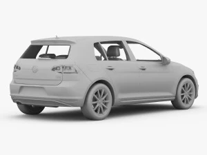 volkswagen golf 7 5-door 2013 3D Model