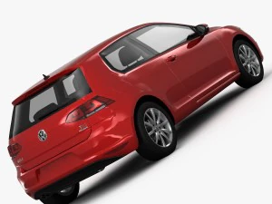 volkswagen golf 7 3-door 2013 3D Model