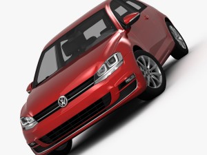 volkswagen golf 7 3-door 2013 3D मॉडल