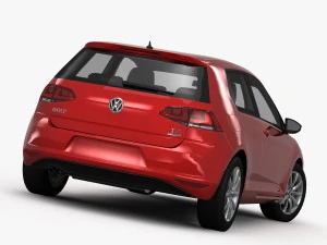 volkswagen golf 7 3-door 2013 3D Model