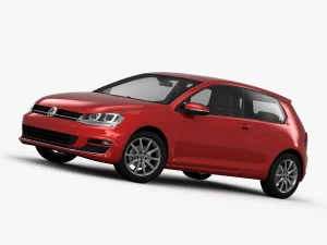 volkswagen golf 7 3-door 2013 3D Model