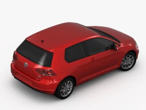 volkswagen golf 7 3-door 2013 3D Model