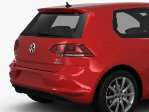 volkswagen golf 7 3-door 2013 3D Model