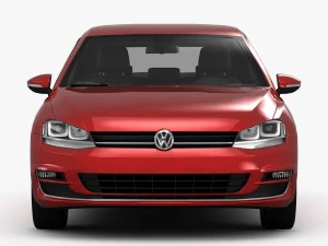 volkswagen golf 7 3-door 2013 3D Model