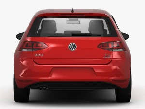 volkswagen golf 7 3-door 2013 3D Model