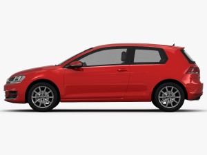volkswagen golf 7 3-door 2013 3D मॉडल