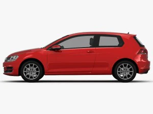 volkswagen golf 7 3-door 2013 3D Model