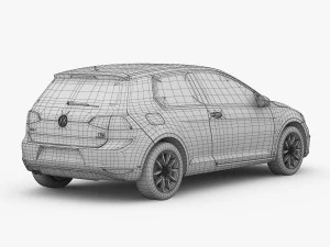 volkswagen golf 7 3-door 2013 3D Model