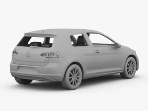 volkswagen golf 7 3-door 2013 3D Model
