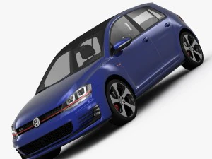 volkswagen golf 7 gti 5 pintu 2014 Model 3D