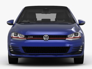 volkswagen golf 7 gti 5-door 2014 Modèle 3D