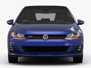 volkswagen golf 7 gti 5-door 2014 3D Model