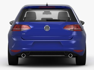 volkswagen golf 7 gti 5-door 2014 Modèle 3D