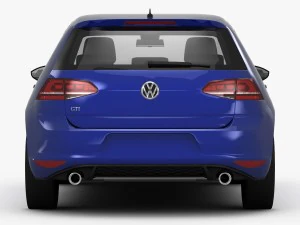 volkswagen golf 7 gti 5-door 2014 3D Model