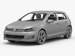 volkswagen golf 7 gti 5-door 2014 3D Model