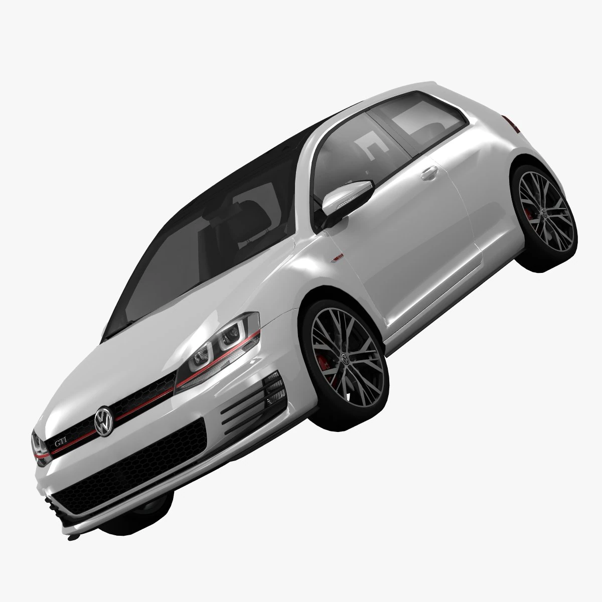 volkswagen golf 7 gti 3 portas 2014 Modelo 3D .c4d .max .obj .3ds .fbx .stl .blend