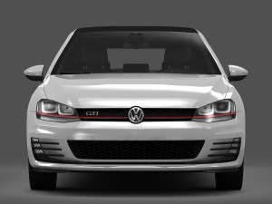 volkswagen golf 7 gti 3-door 2014 3D Model