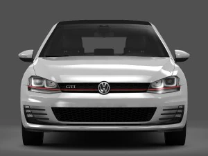 volkswagen golf 7 gti 3 portas 2014 Modelo 3D