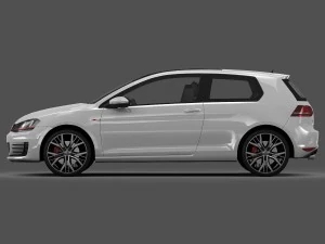 volkswagen golf 7 gti 3 portas 2014 Modelo 3D
