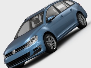 volkswagen golf 7 variant 2013 3D Model