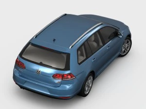 volkswagen golf 7 variant 2013 3D Model