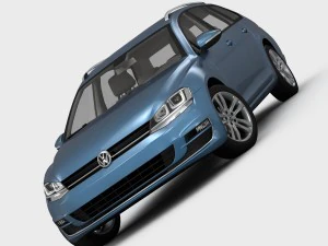 volkswagen golf 7 variant 2013 3D Model