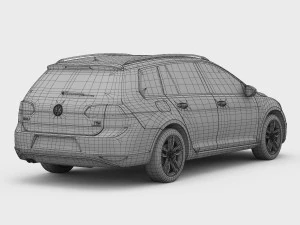 volkswagen golf 7 variant 2013 3D Model