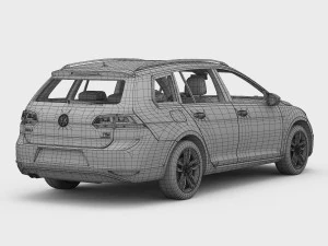 volkswagen golf 7 variant 2013 3D Model
