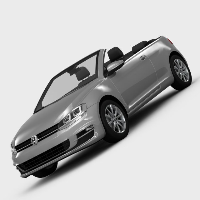 volkswagen golf 7 cabriolet 2014 3D 모델 .c4d .max .obj .3ds .fbx .stl .blend 