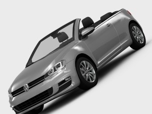 volkswagen golf 7 cabriolet 2014 3D Model