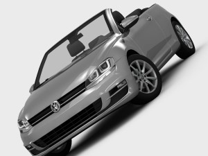 volkswagen golf 7 cabriolet 2014 3D 모델