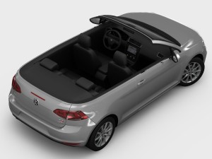 volkswagen golf 7 cabriolet 2014 3D 모델
