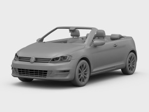 volkswagen golf 7 cabriolet 2014 3D 모델