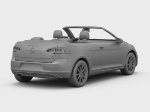 volkswagen golf 7 cabriolet 2014 3D 모델