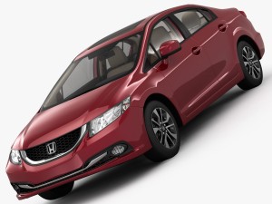 honda civic 4d elegance 2013 3D Model