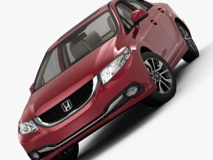honda civic 4d elegance 2013 3D Model