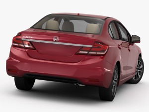 honda civic 4d elegance 2013 3D-Modell