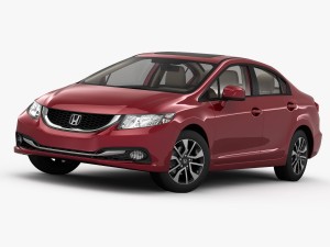 honda civic 4d elegance 2013 3D-Modell