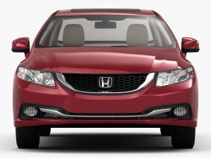 honda civic 4d elegance 2013 3D-Modell