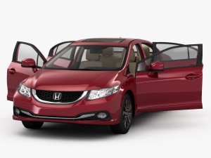 honda civic 4d elegance 2013 3D-Modell