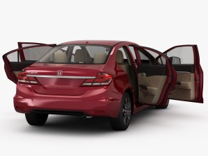 honda civic 4d elegance 2013 3D-Modell